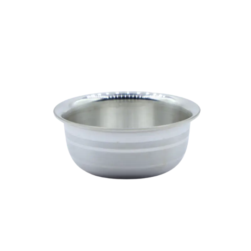 Simple polished silver katori bowl